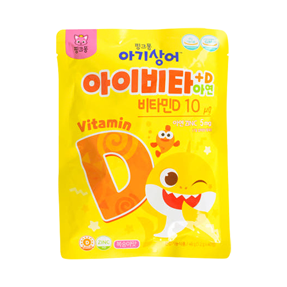 핑크퐁 아기상어 아이비타D+아연 40정 (10개) - 메인 이미지