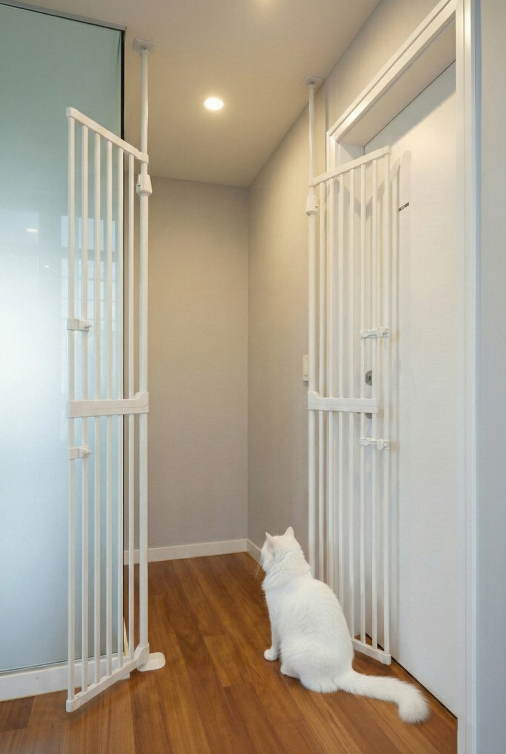 아토주 하이맥스 1.85m 대형 고양이 방묘문 현관 안전문 펜스 울타리 양문형 강아지