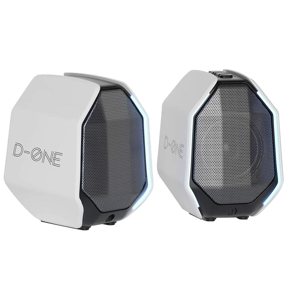 데스크톱 PC용 IBAL-BOX 컴퓨터 스피커, u2013 USB-C용 게이밍 PC 블루투스 5.3, 3.5mm AUX, AC 전원 외장 오디오 및 풍부한 스테레오 베이스, 노트북 - 상품 이미지