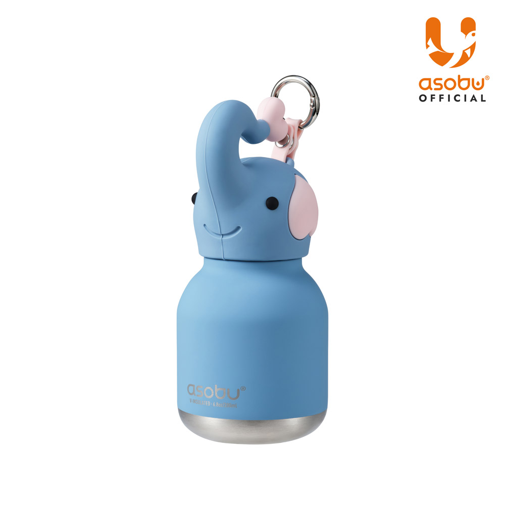 아소부 스테인레스 보온보냉 키링 텀블러 미니 베스티 200ml, 엘리펀트 - 상품 이미지