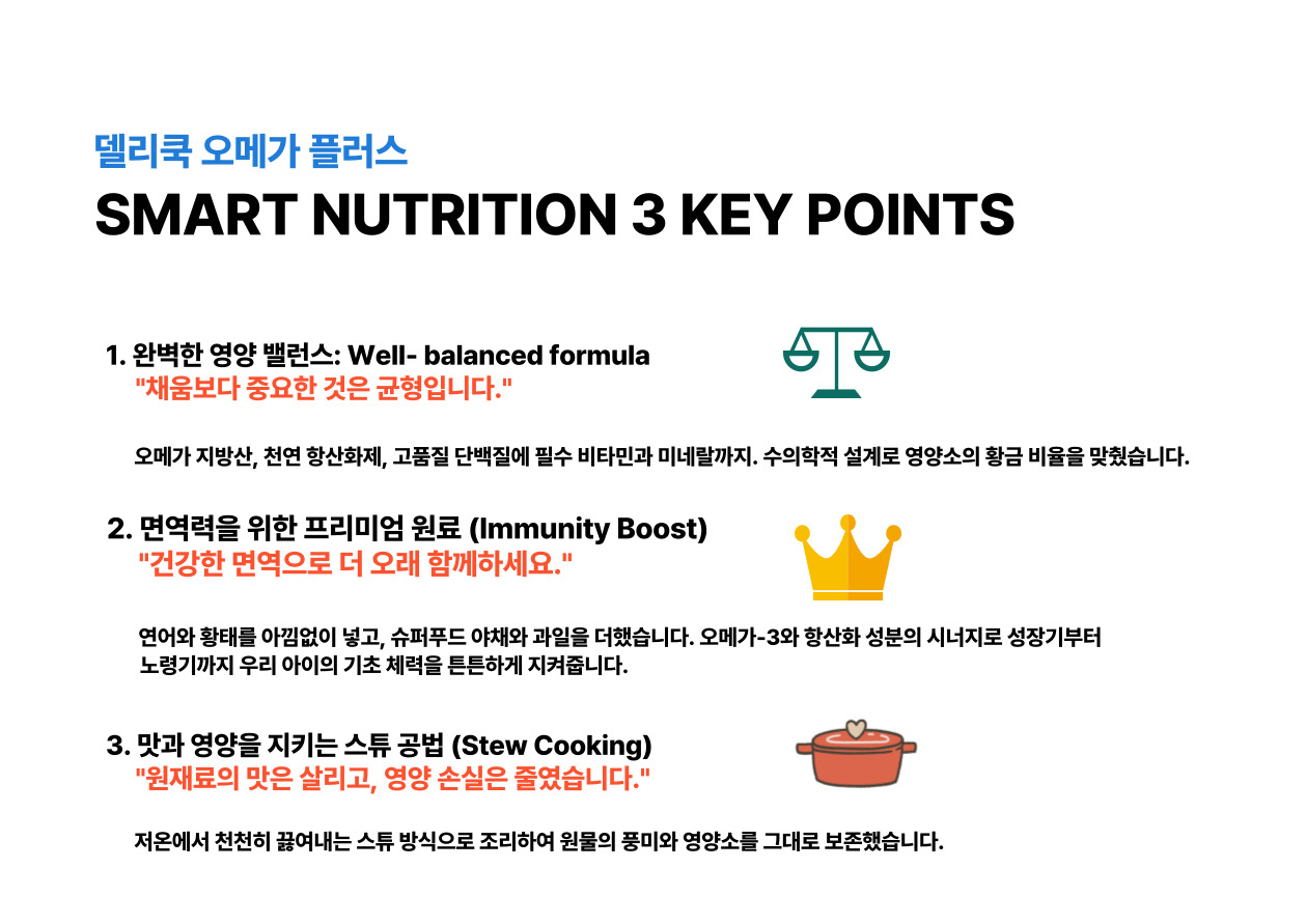 델리쿡 오메가플러스 강아지 사료 육류알러지개선, 피모눈물면역강화 종합케어 - 상세 이미지 5
