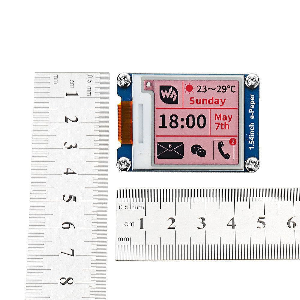 1.54인치 E-Ink 화면 디스플레이 전자 종이 모듈 빨간색/검정색/흰색 SPI 지원 Arduino 부분 새로 고침 - 상세 이미지 3