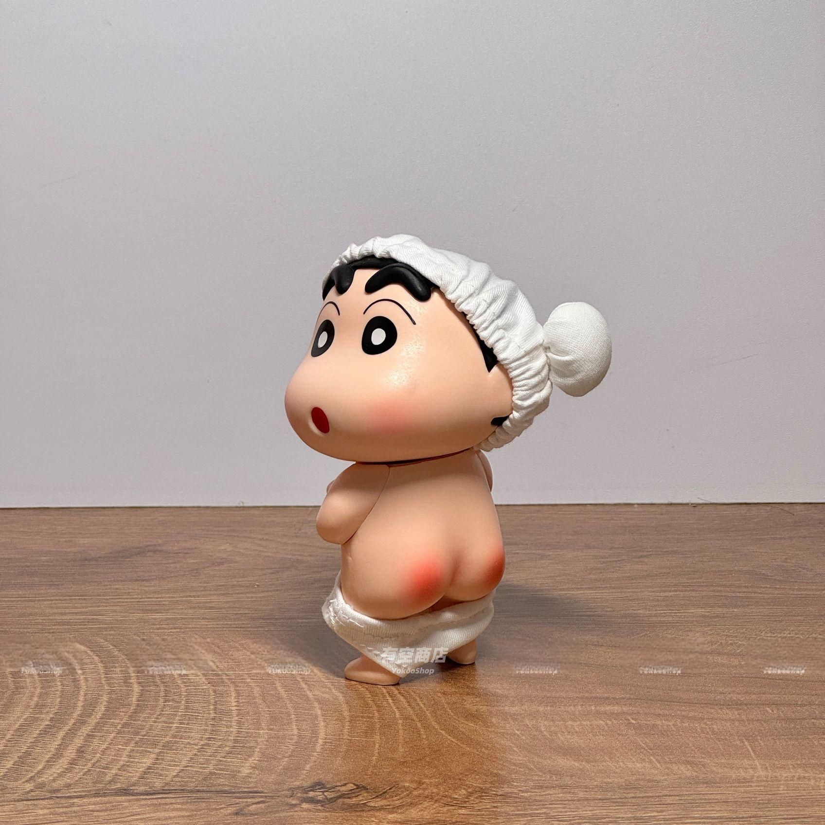 짱구 목욕 피규어 샤워캡 캐릭터 소품 장식 인테리어 박스 포함 컬러박스 12cm - 상세 이미지 4
