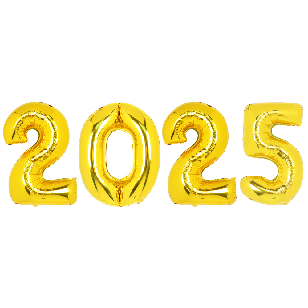 숫자은박풍선(중)골드2025패키지 - 상품 이미지