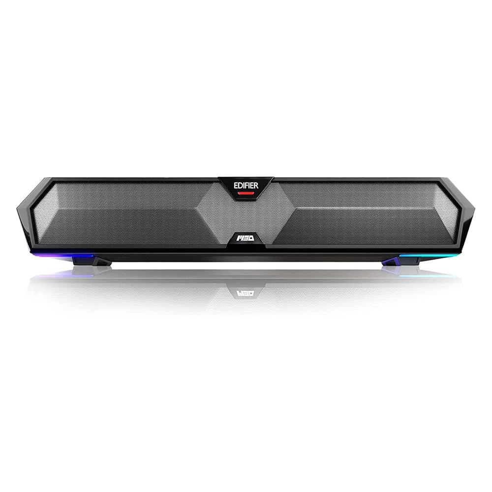 Edifier MG300 컴퓨터 사운드 바 딥 베이스를 갖춘 라우드 스피커 - 게이밍 스피커용 스위치 RGB 내장 마이크 무선 블루투스 5.3 및 데스크톱용 USB 어댑터 PC - 상품 이미지