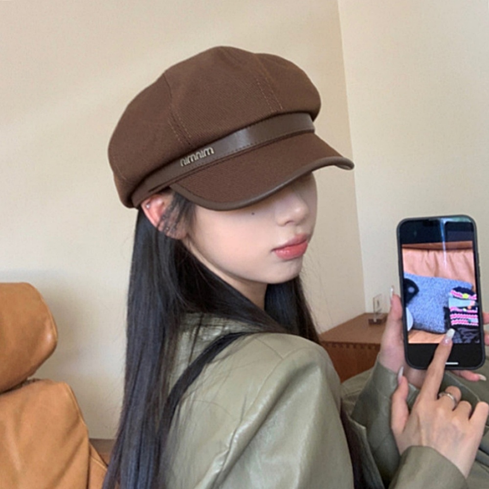 박대표마켓 여성 마도로스 헌팅캡 울 팔각모 겨울 방한 챙모자 - 상품 이미지