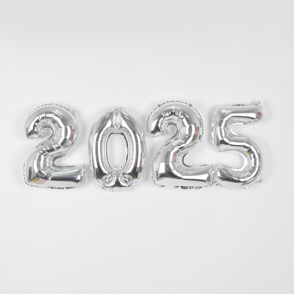 숫자은박풍선(소)실버2025패키지 - 상품 이미지