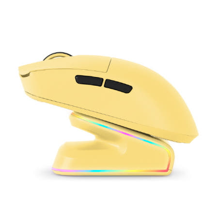 지클릭커 슈퍼히어로 OP99 MASTER 르캄프 유무선 블루투스 게이밍 마우스 옐로우퍼포만테