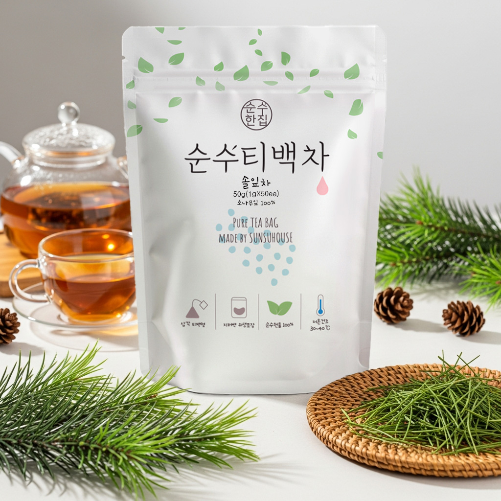 국산 솔잎차 순수한집 티백 솔잎차 추천 티백 차 후기 솔잎차 활용법