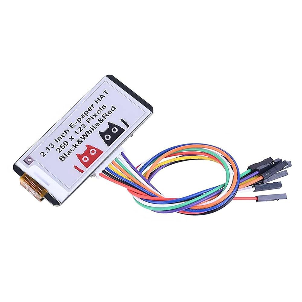 라즈베리 파이 / 젯슨 나노 아두이노 STM32 3색 레드 화이트 블랙 E-종이 화면 SPI 인터페이스 250x122 해상도용 2.13인치 E-잉크 디스플레이 모자 - 상세 이미지 2