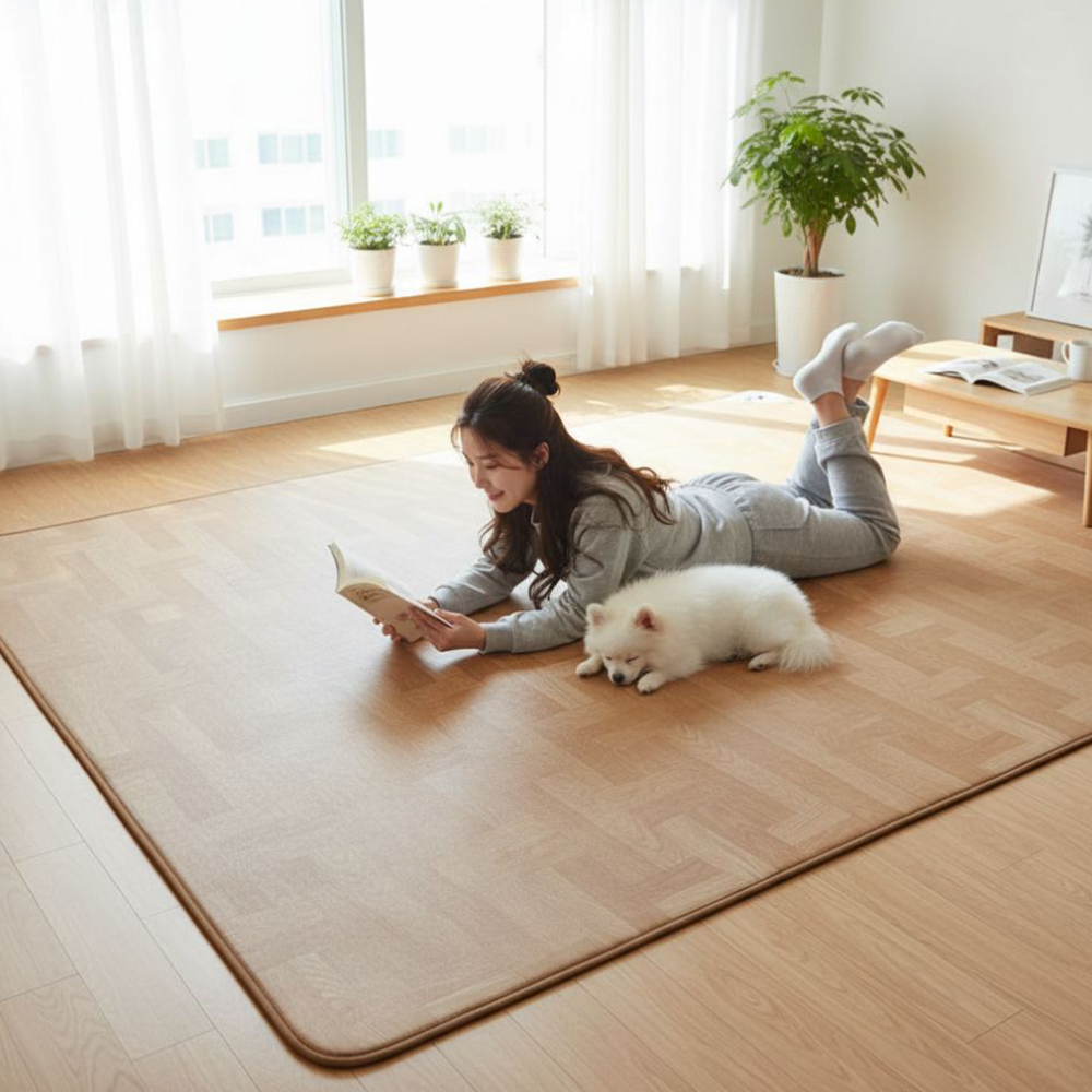 3H 한일온열기 체크울트라 200cmx150cm 2인용 그래핀 탄소 카본 전자파안심 EMF 거실 카페트 전기장판