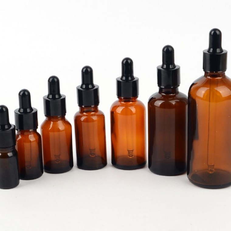 화장품용기 갈색 유리 스포이드 공병 10ml 에센셜오일 아로마 정밀 점적 향수 - 상품 이미지