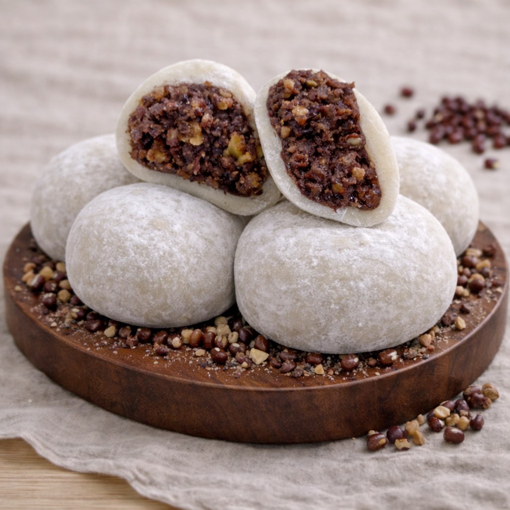 쫀득한 국산찹쌀 견과류 왕찹쌀떡 영양모찌 100g 20알 2kg 이미지 2