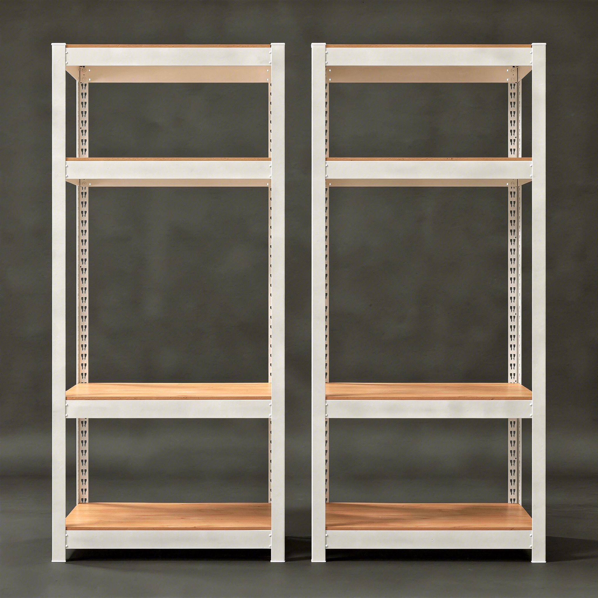 선반 수납선반 철제 다용도 벽 선반장 무볼트 홈던트하우스 4단 303075 12T합판