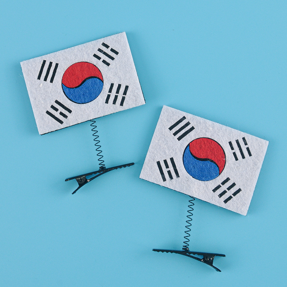 미니태극기머리핀(2개입) - 메인 이미지