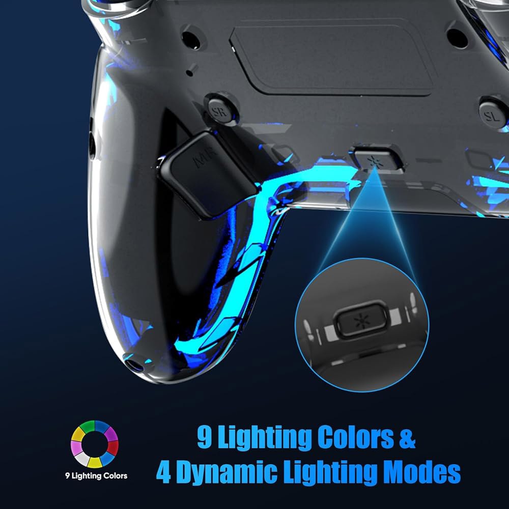 PS5용 BETMI 무선 컨트롤러, Pro /Slim /MAC /Steam Deck /PC, 홀 이펙트 조이스틱, 듀얼 진동 /마르코 /터보, 3.5mm 잭, 6축, 음소거 키, - 상세 이미지 3