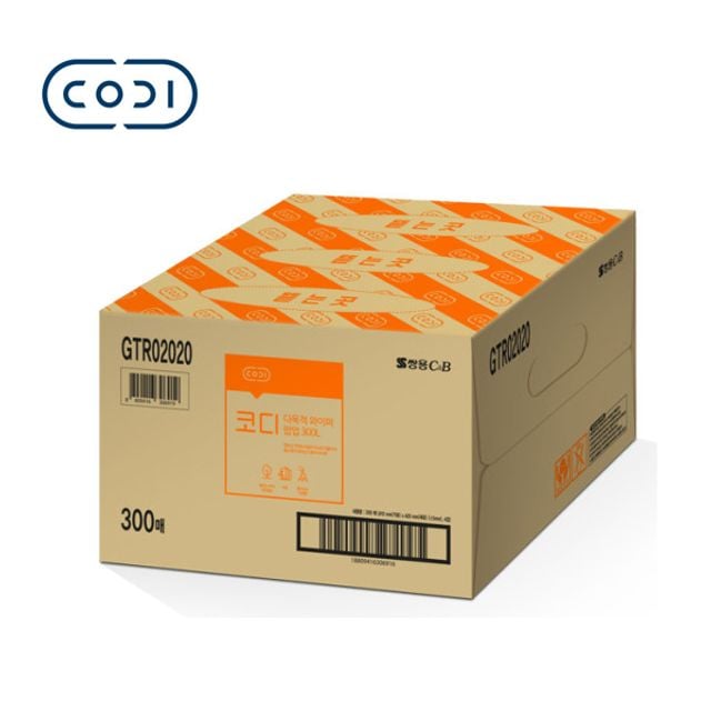 코디 4겹 다목적 와이퍼 팝업 300L 420x410mm 300매 - 상품 이미지