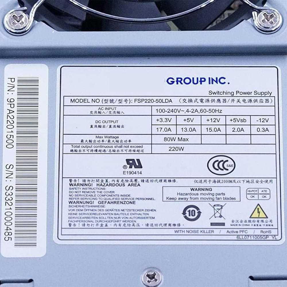 FSP TFX 20핀 SATAx5 220W 스위칭 전원 공급 장치 FSP220-50LDA용 PSU - 상세 이미지 3