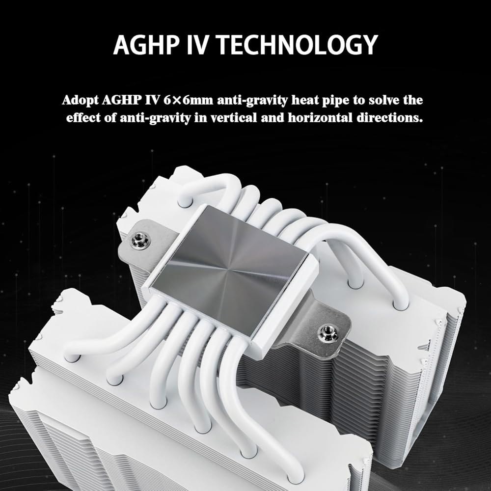 Thermalright 피어리스 어쌔신 140 화이트 CPU 쿨러, 6개의 히트 파이프 PC 듀얼 타워 및 PWM 팬, AMD용 컴퓨터 에어 쿨러 AM4 AM5 인텔 LGA1150 - 상세 이미지 3