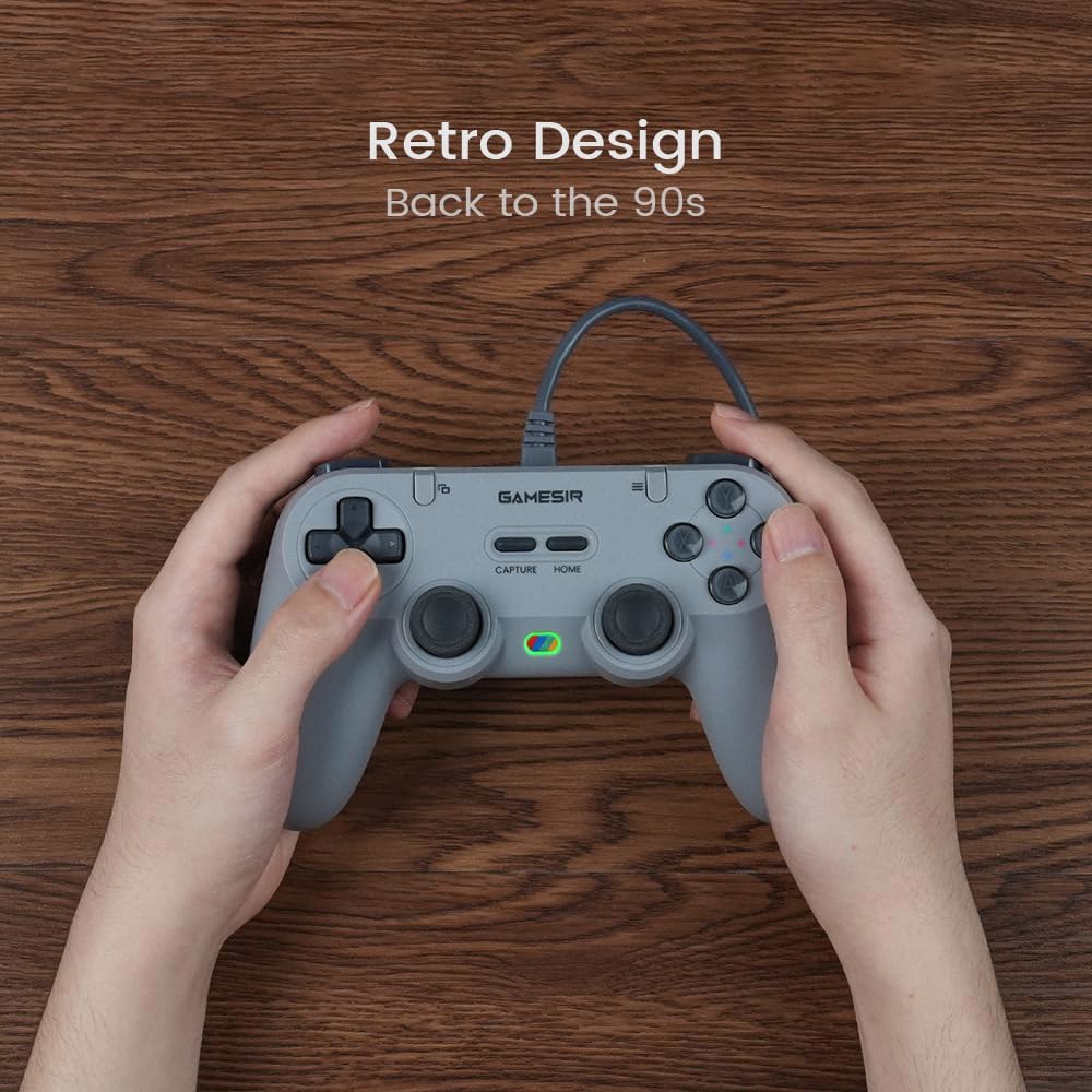 스위치, 안드로이드, iOS, PC, 레트로 90년대 디자인, 홀 이펙트 스틱, 1000Hz 폴링 속도, 듀얼 럼블 모터, 매핑 가능한 백 버튼, 초저지연, 인체공학적 디자인을 - 상세 이미지 3