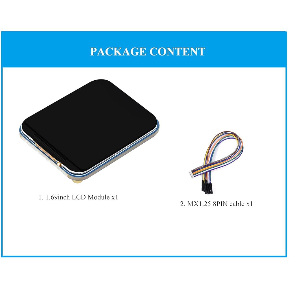 UeeKoo 1.69인치 LCD 디스플레이 모듈 IPS 패널, Raspberry Pi 5 /4B /3B+ /3B /2B /Zero W /WH 2W /Ar-duino / STM32, - 상세 이미지 2