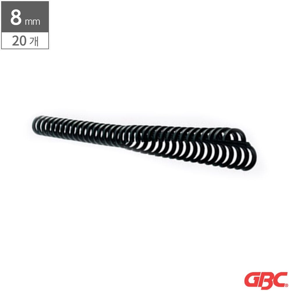 GBC 3대1 클릭링 8mm 20개입 검은색 제본링 제본소모 - 상품 이미지