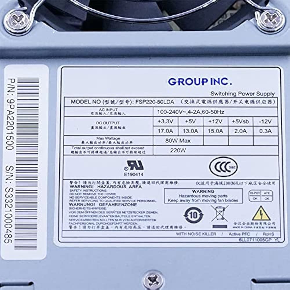 FSP TFX 20핀 SATA5 220W 전원 공급 장치 FSP220-50LDA용 PSU - 상세 이미지 3
