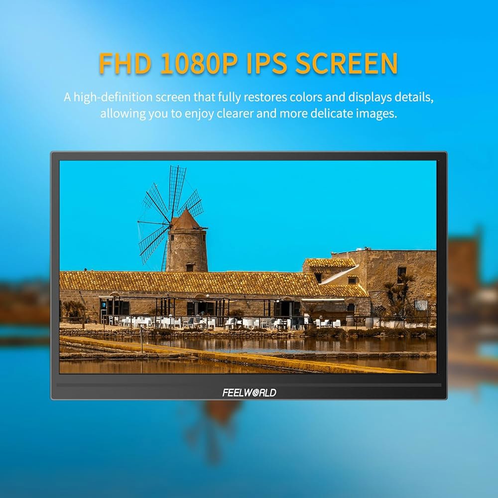 필월드 DH156 15.6인치 휴대용 모니터 1080p FHD USB-C HDMI 컴퓨터 디스플레이 게이밍 듀얼 스피커 플러그 앤 플레이(노트북 PC MAC Phone PS4 Xb - 상세 이미지 3
