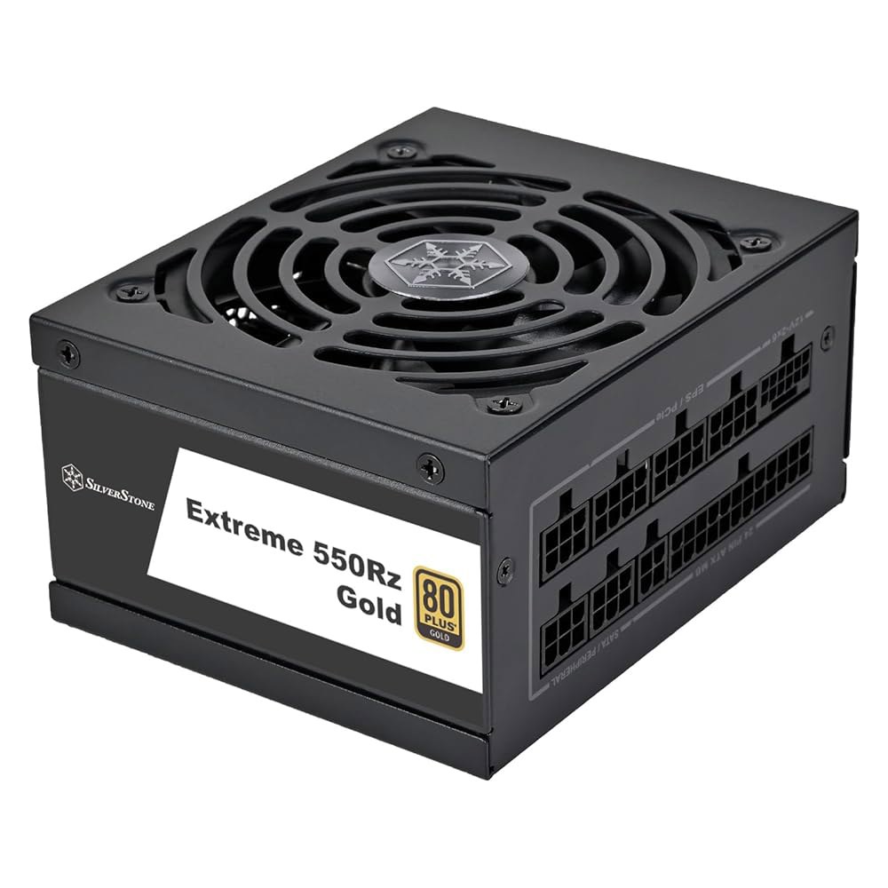 실버스톤 테크놀로지 익스트림 550Rz 골드 550W SFX12V 4.1 PCIe 5세대 모듈형 SFX 전원 공급 장치, SST-EX550R-GM - 상품 이미지