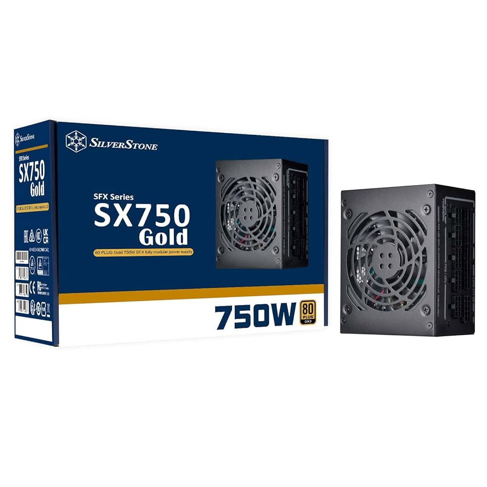 실버스톤 테크놀로지 SX750 골드 80 플러스 750W SFX 풀 모듈식 전원 공급 장치 SX750-G - 상품 이미지