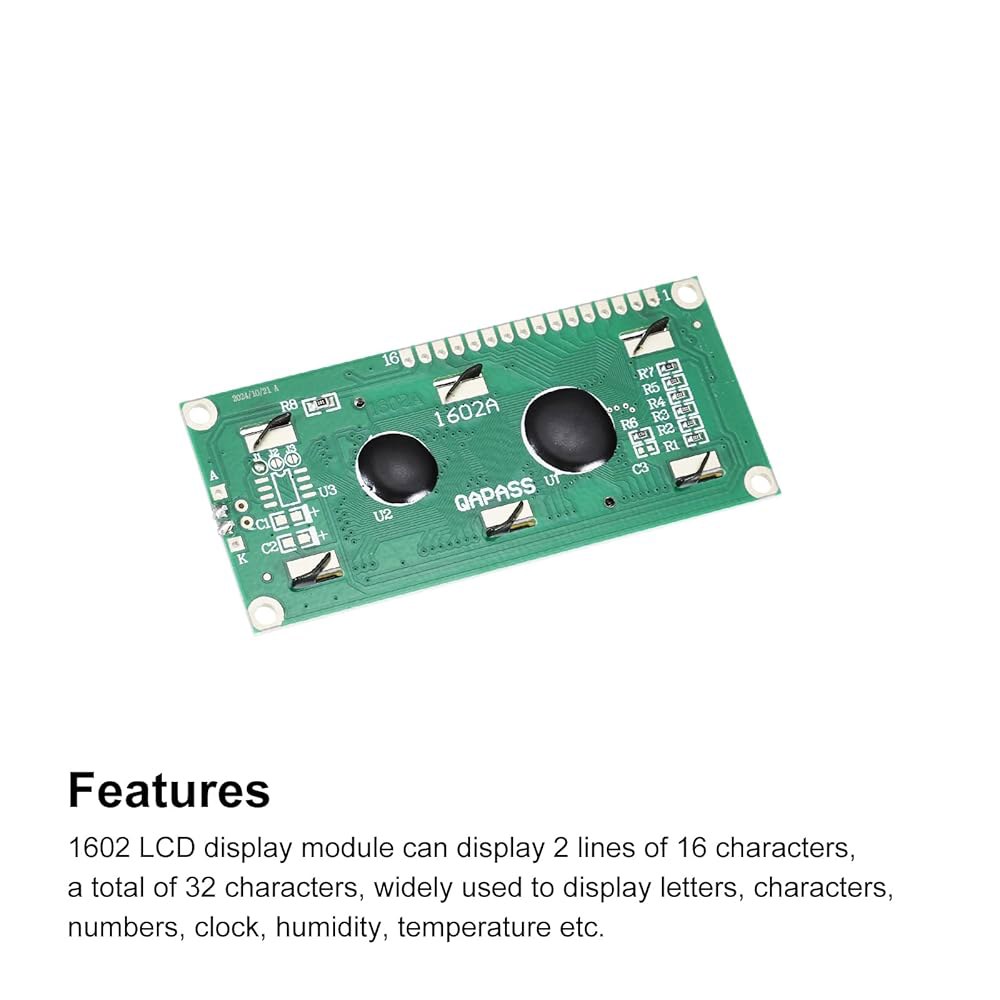 MECCANIXITY 5Pcs LCD 1602 디스플레이 모듈 3.3V, 블루 화면 백라이트 16x2 인터페이스 어댑터 3 - 상세 이미지 3