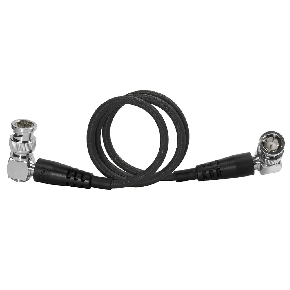콘도르 블루 | 22인치 12G SDI 케이블, 4K 60p 카메라 모니터 및 송신기용 스트레이트-우각 커넥터 포함 고속, 60P 8K 30P 비디오 형식 블랙 Black - 상품 이미지