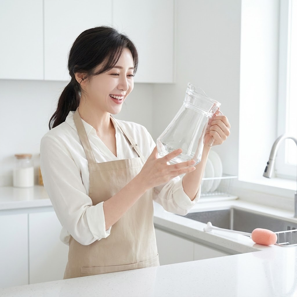 1+1 스펀지 컵 세척솔 텀블러 병 보틀 브러쉬 주방 틈새 청소 - 상세 이미지 2