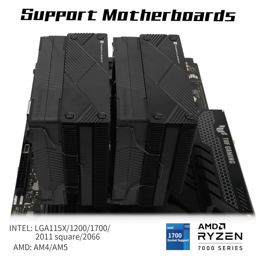Thermalright Phantom Spirit 120 EVO CPU 에어 쿨러, 7 히트 파이프 듀얼 120mm TL-K12 PWM 팬, AG 4.0 기술, AM4 /AM5 - 상세 이미지 3