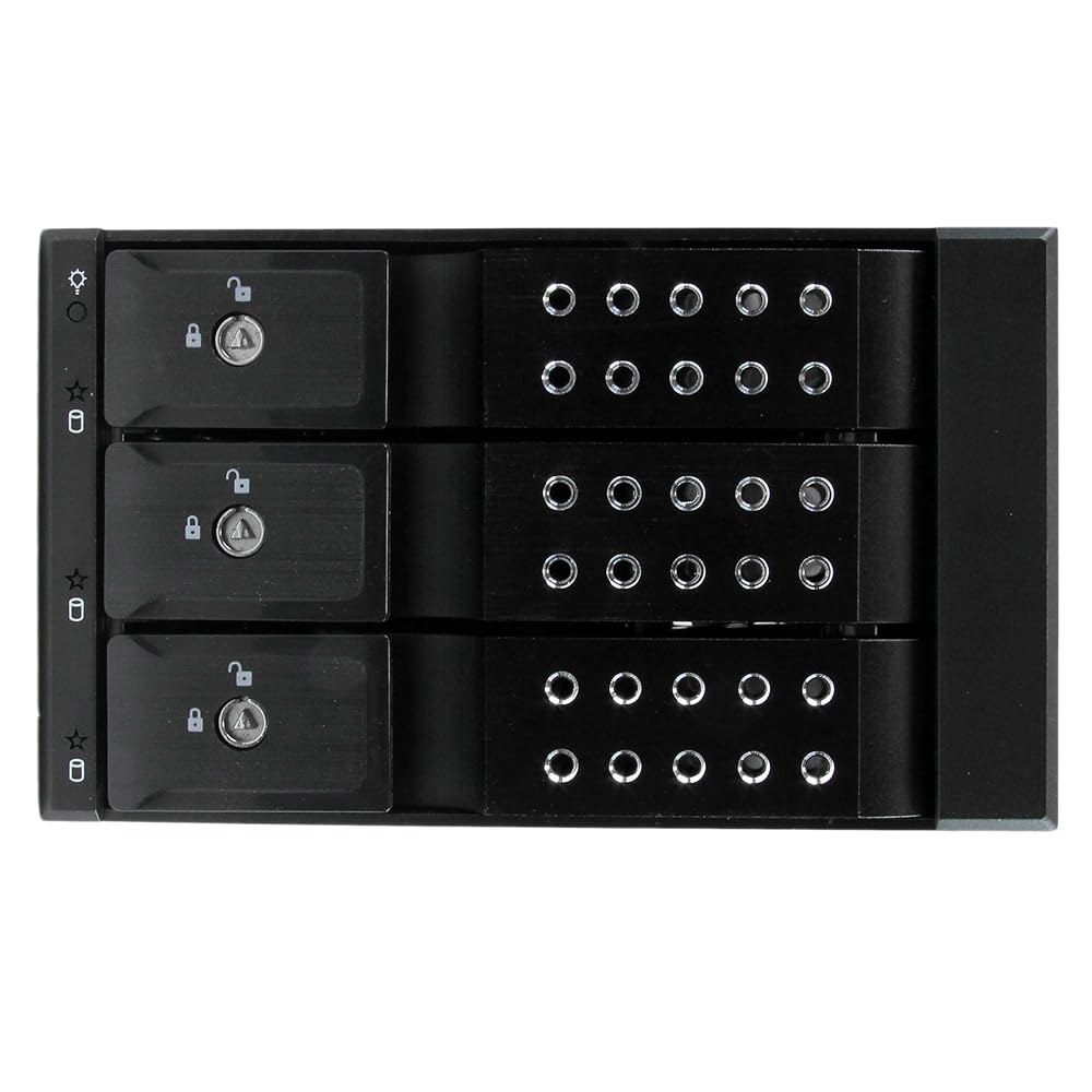 StarTech.com 3.5인치 SAS II /SATA III용 3-Bay 핫 스왑 백플레인 - 6Gbps HDD 알루미늄 트레이리스 모바일 랙 백플레인(HSB3SATSASBA) - 상세 이미지 3