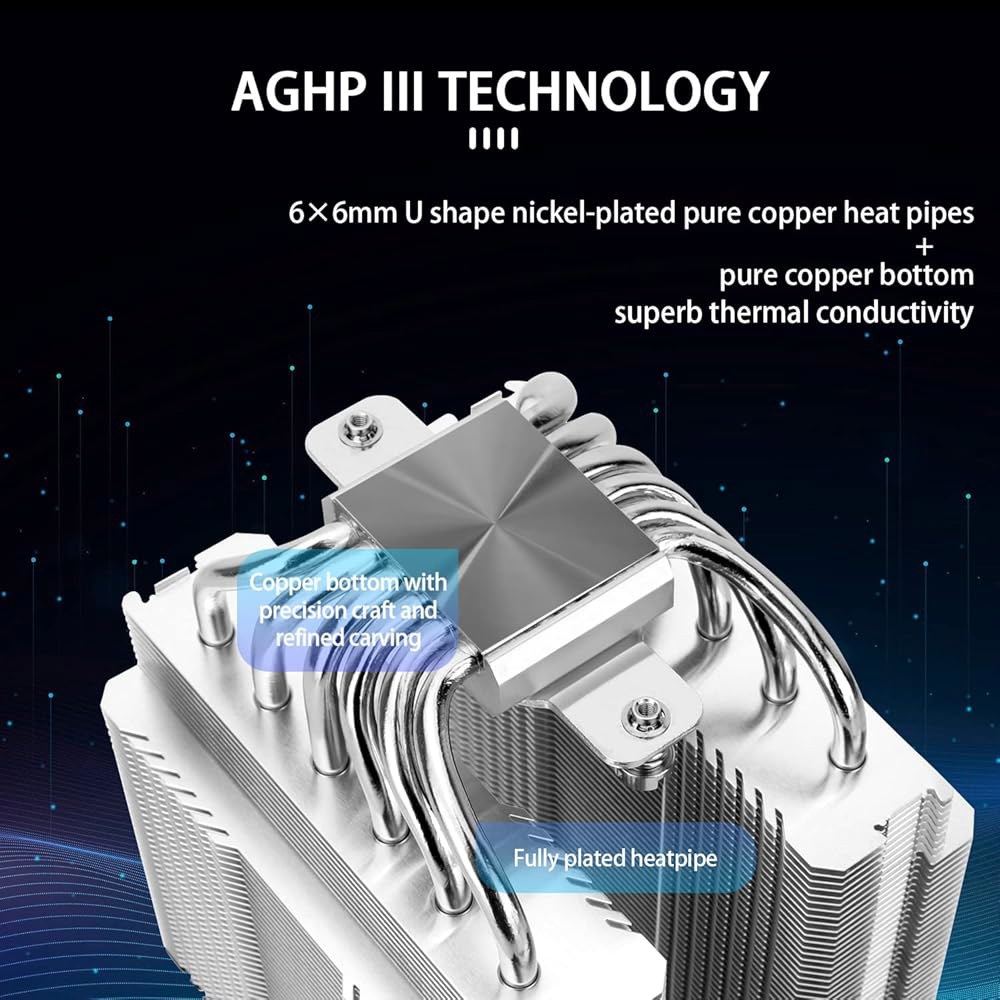 Thermalright 피어리스 어쌔신 120 SE ARGB CPU 에어 쿨러, 히트 파이프 쿨러 6개, 듀얼 120mm TL-C12C-S PWM 팬, 알루미늄 히트싱크 커버, - 상세 이미지 3