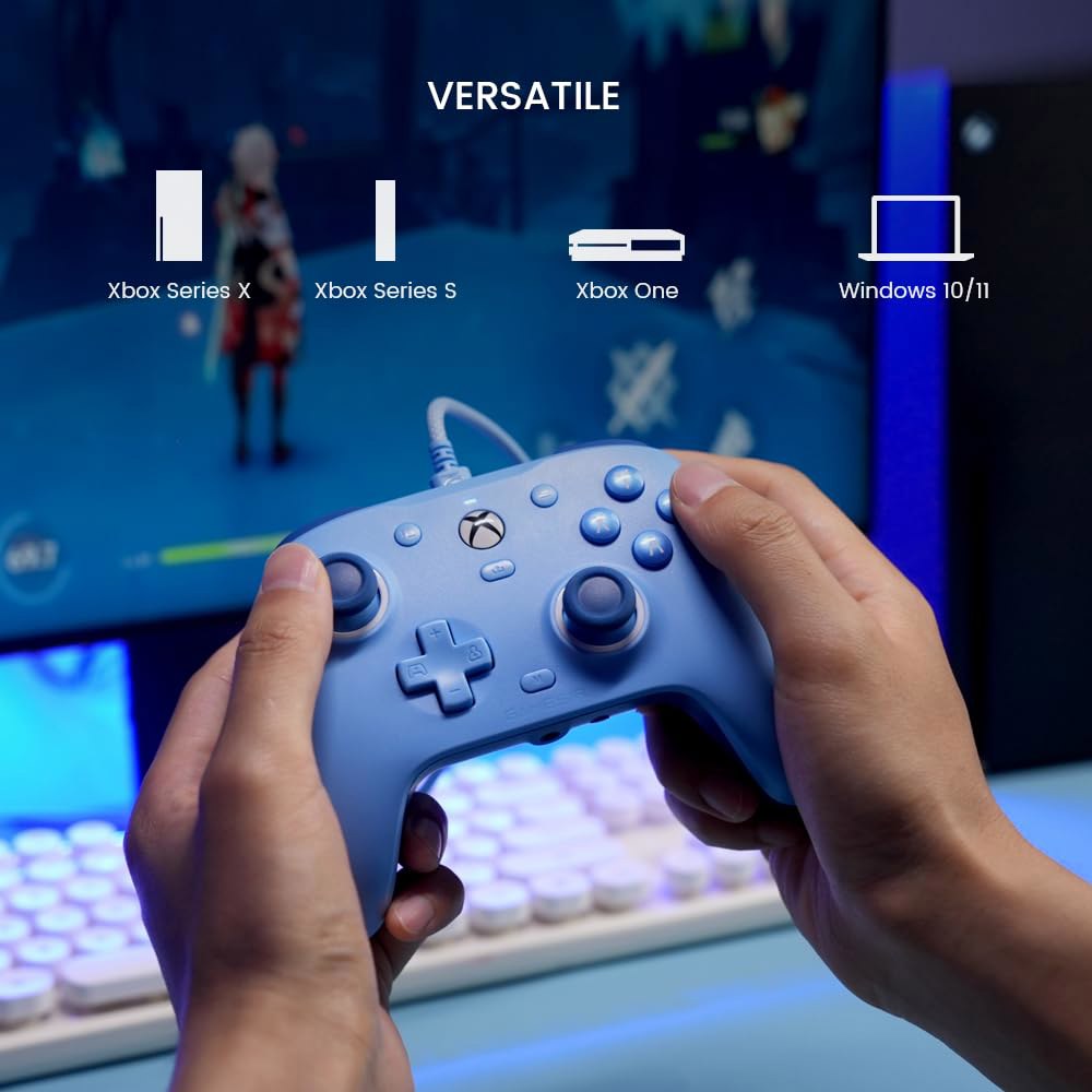 PC, Xbox Series X/S, One용 GameSir G7 SE 블루 유선 컨트롤러, 3.5mm 이어폰 포트, 매핑 가능한 뒷면 버튼 2개, 스틱 드 트 방지 기능이 있는 - 상세 이미지 2