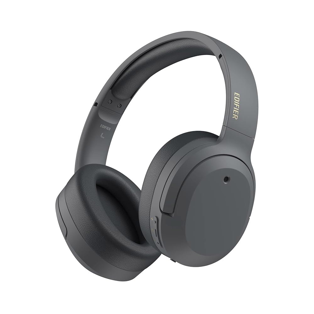 Edifier W820NB 플러스 하이브리드 액티브 노이즈 캔슬링 헤드폰 - LDAC 코덱 고해상도 오디오 고속 충전 여행, 비행, 기차, 출퇴근용 오버이어 블루투스 V5.2 회색 - 상품 이미지