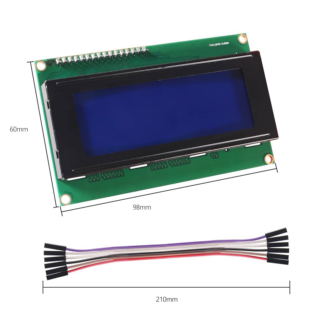 알리난 3pcs IIC I2C TWI 시리얼 LCD 2004 20X4 디스플레이 블루 스크린 및 모듈 인터페이스 어댑터 - 상세 이미지 2