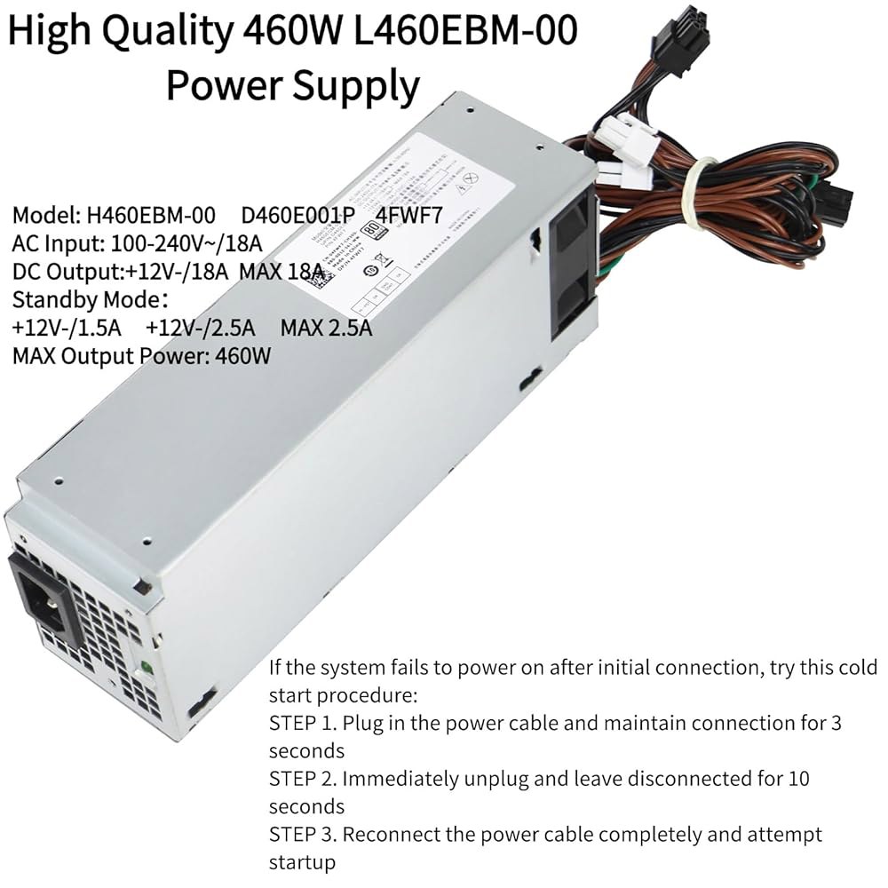 LXun 업그레이드된 H460EBM-00 4FWF7 460W 전원 공급 장치 Dell Opt ex 3050 5060 5080 5090 Vostro 3671 7050 7060 707 - 상세 이미지 3