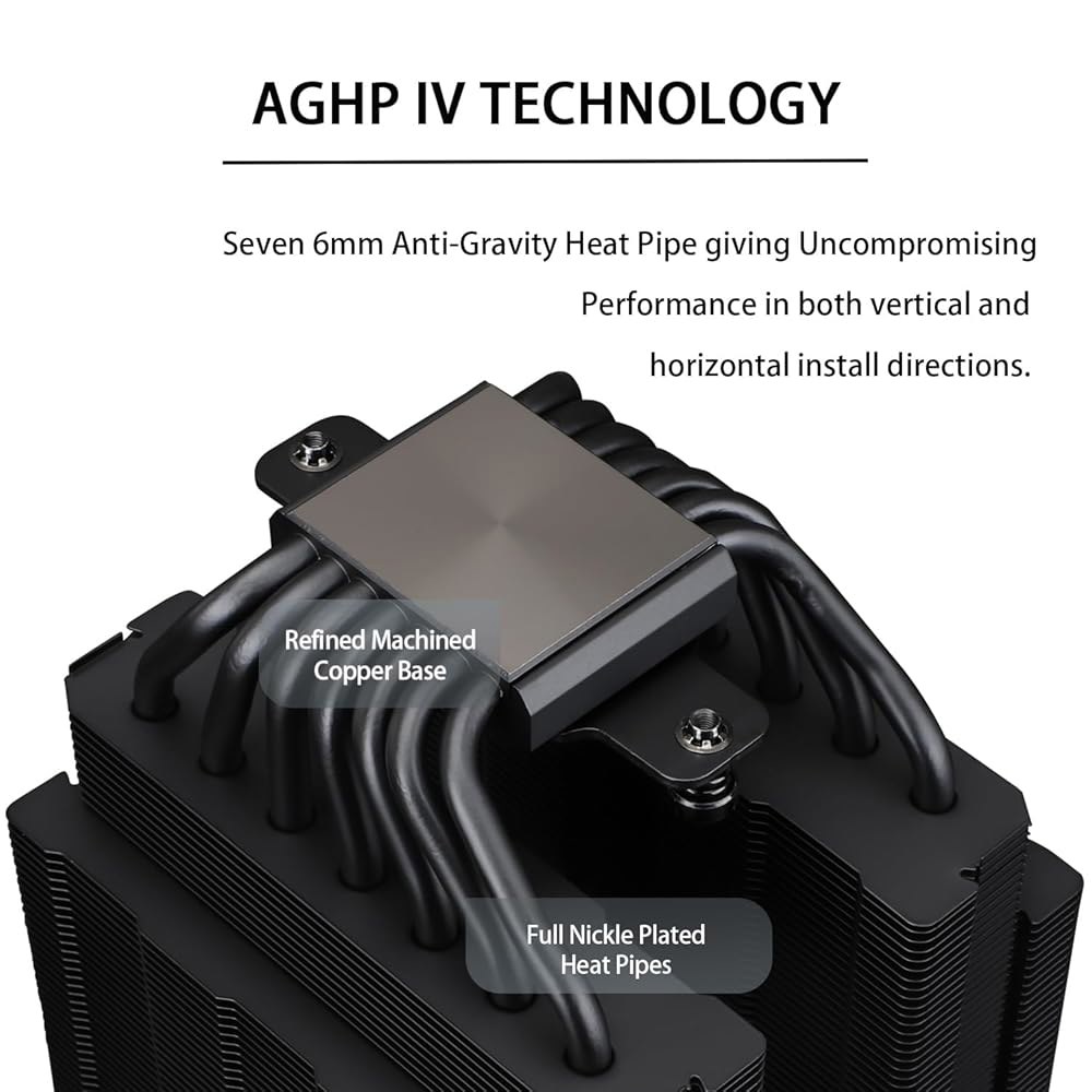 Thermalright Phantom Spirit 120 EVO CPU 쿨러, 7 6mm 히트 파이프 에어 듀얼 PWM 팬 컴퓨터 냉각, 2150RPM 속도, AMD AM4 AM5 - 상세 이미지 2