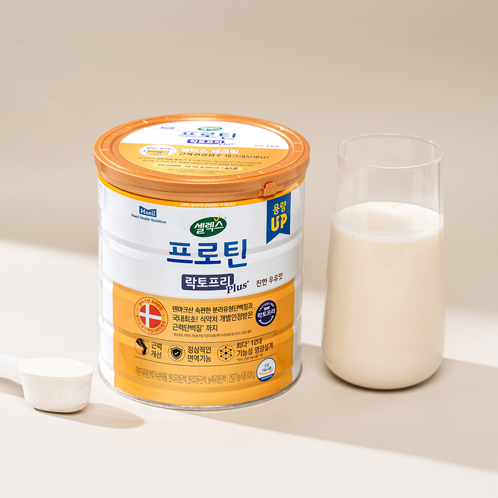 [네이버 단독] 셀렉스 프로틴 락토프리 플러스 근력 개선 단백질 608g, 1개
