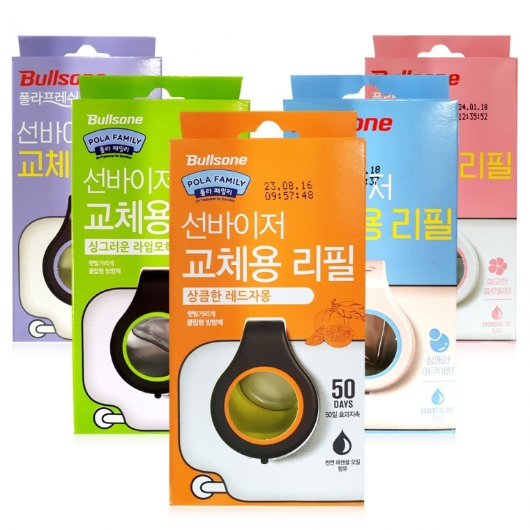 불스원 선바이저 교체용리필(5가지향) 차량용방향제 - 메인 이미지