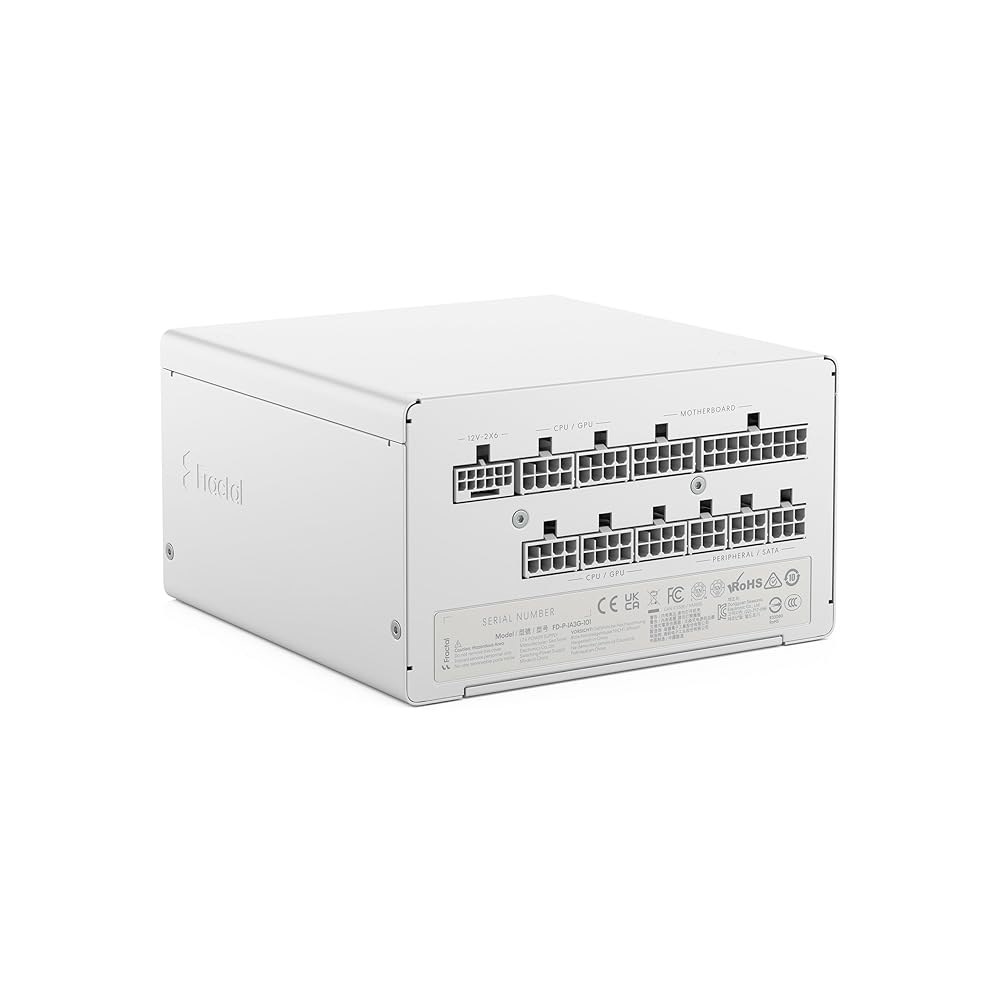 프랙탈 디자인 이온 3 골드 1000W 화이트 80 플러스 인증 완전 모듈식 ATX12V 3.1 전원 공급 장치 PSU Black 750 - 상품 이미지