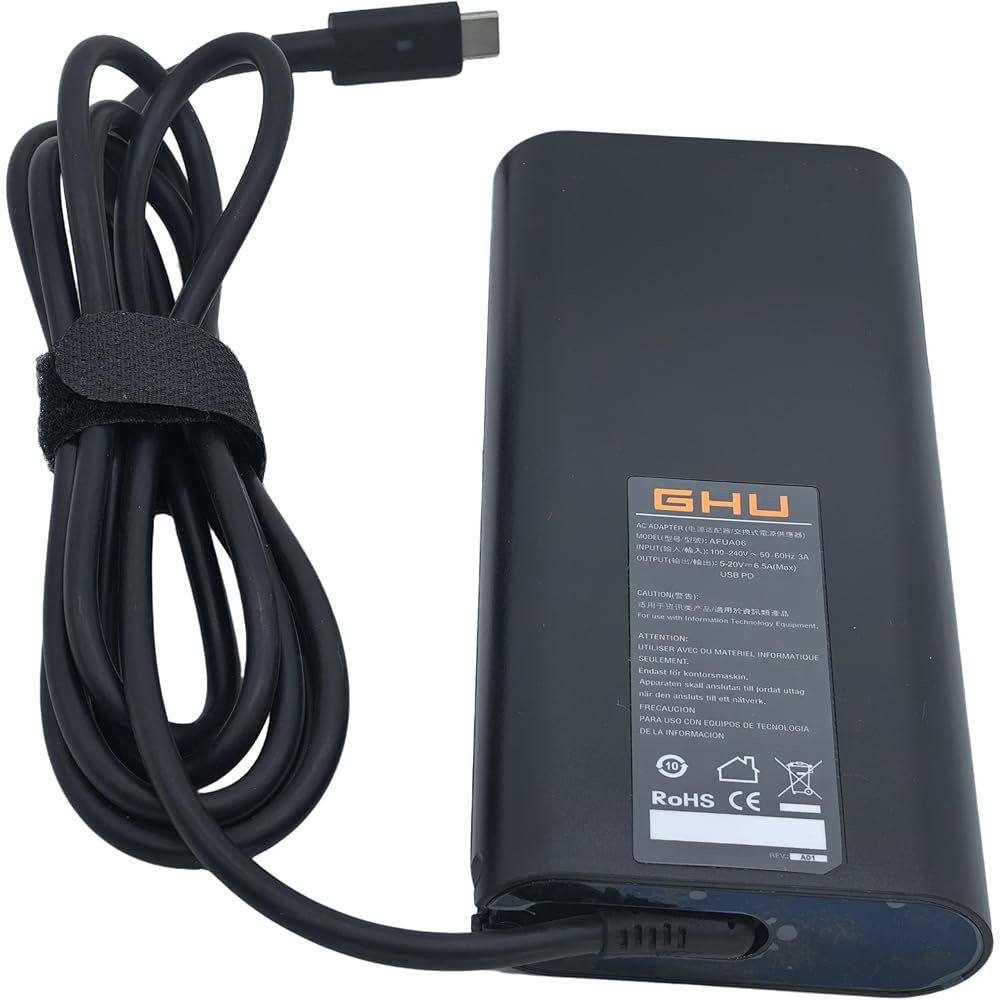 GHU 130W 타입-C 고속 충전기 Dell XPS 15 9550 9560 9570, Precision 5510 5520 5530 5540, M3800 | USB-C 노트북 전원 - 상세 이미지 3