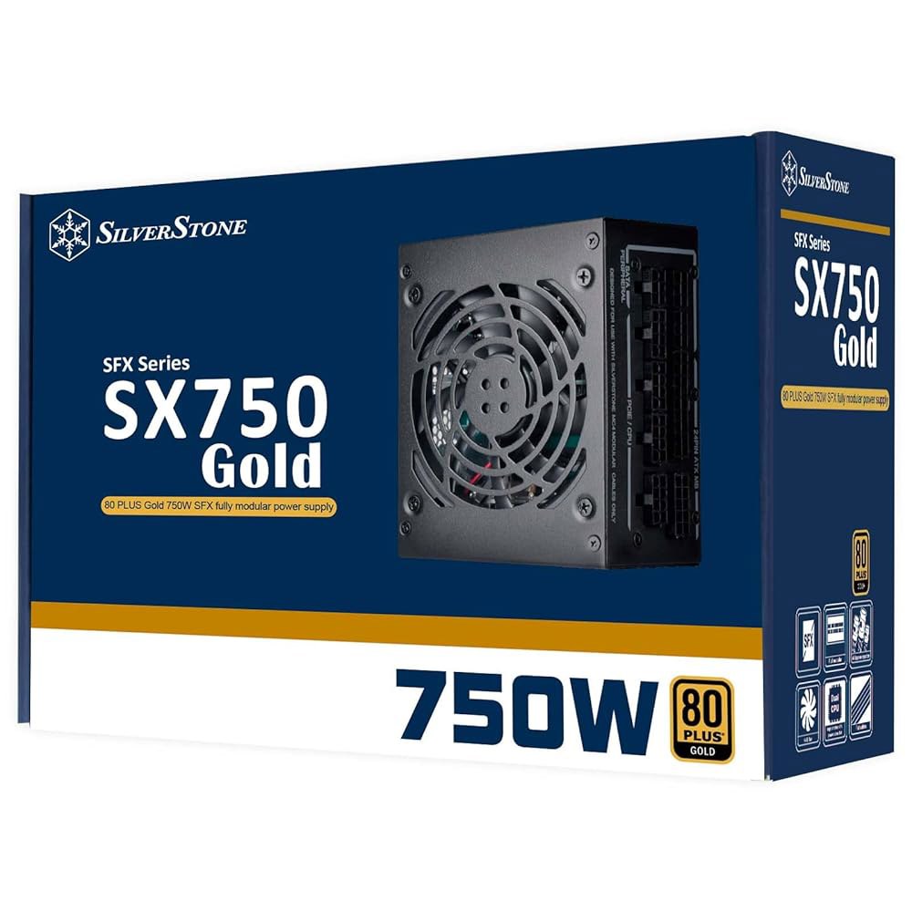 실버스톤 테크놀로지 SX750 골드 80 플러스 750W SFX 풀 모듈식 전원 공급 장치 SX750-G - 상세 이미지 2