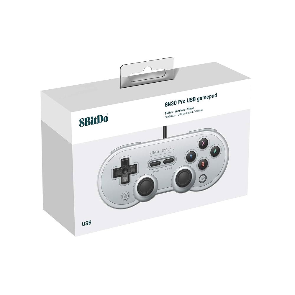 스위치, 윈도우 및 라즈베리 파이용 8Bitdo Sn30 Pro USB 유선 게임패드(그레이 에디션) Gray Edition Gamepad - 상세 이미지 2
