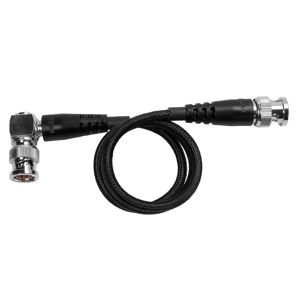 콘도르 블루 | 20인치 12G SDI 케이블, 4K 60p 카메라 모니터 및 송신기용 스트레이트-우각 커넥터 포함 고속, 60P 8K 30P 비디오 형식 블랙 Black - 상품 이미지
