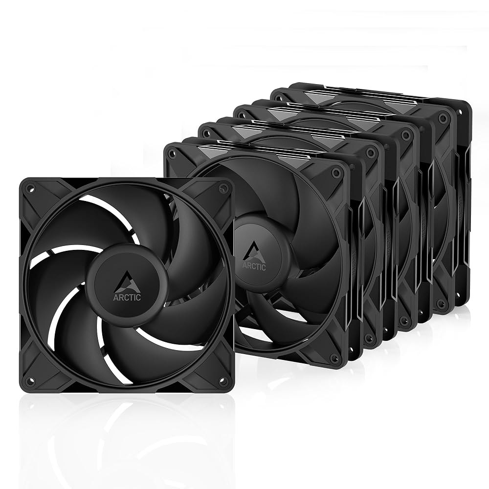 ARCTIC P14 Pro PST, 5팩 - 강력한 프리미엄 팬, Y-케이블 스플리터 포함 140mm PWM 400-2500RPM, 0RPM 5 PWM, 유체 다이내믹 베어링, - 상품 이미지