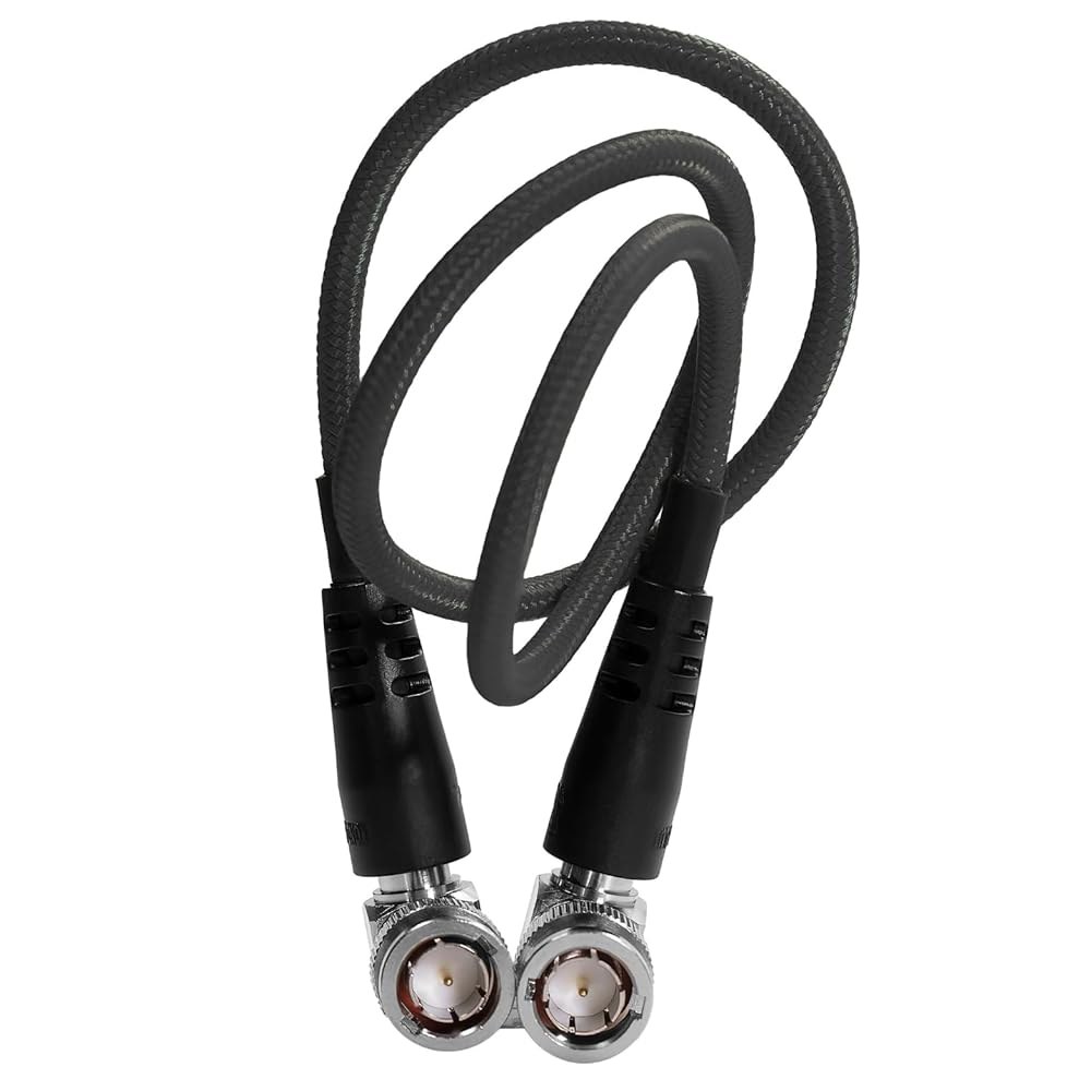 콘도르 블루 | 22인치 12G SDI 케이블, 4K 60p 카메라 모니터 및 송신기용 스트레이트-우각 커넥터 포함 고속, 60P 8K 30P 비디오 형식 블랙 Black - 상세 이미지 3